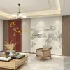 Nuevo Estilo Chino Estilo Antiguo Pabellón de Palacio Revestimiento de Pared Decoración de Hotel Papel Tapiz de Relieve Mural de Pared de Fondo Hotel Papel Tapiz Retro