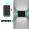 Luz lavaluces de pared exterior para villa, luz solar decorativa para jardín y patio, farola solar integrada de pared con batería de larga duración