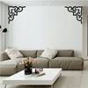 Adesivos de parede espelhados acrílicos 3D chineses autoadesivos sala de estar quarto teto adesivos decorativos moda adesivos de canto de armário