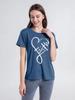 Camiseta informal holgada de manga corta con cuello redondo y letras estampadas para mujer europea y americana de Amazon Foreign Trade 2023