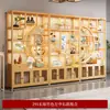Vitrina con Múltiples Estantes, Gabinete de Té Estilo Chino No de Madera Maciza, Gabinete de Almacenamiento, Exhibidor de Pie