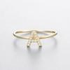 Anillo de Plata de Ley 925 con 26 Letras Inglesas y Circonita para Mujer Anillo de Combinación Apilable Simple y Versátil Pulsera