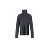Suéter de punto fino sin costuras 100% lana pura para mujer, lavable a máquina, capa interior de punto de cuello alto, suéter fino de otoño ajustado 26