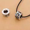 Plata de ley S925 cuentas de mantra de seis palabras cuentas de barril accesorios de plata tailandesa pulsera DIY pulsera collar accesorios de joyería materiales