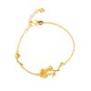 Novedad Pulsera de Oro Arena Gufa Lujo Ligero Romántica Pulsera de Flor de Rosa para Mujer Nicho de Gama Alta Color Duradero Sin Plomo Primera Joyería
