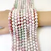 Venta al por mayor 8mm Bolas Florales de Cristal Color Macarrón Color Teñido en Agua Conservación del Color DIY Hecho a Mano Joyería con Cuentas de Cristal Accesorios