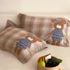 Fundas de Almohada de Gasa de Algodón Puro, un Par de Fundas de Almohada de Algodón Engrosado 48X74Cm, Funda Interior para Almohada Anti-Aceite para el Hogar