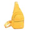 Bolsa de Peito Feminina Simples Estilo Coreano 2024 Nova Mochila de Peito Bordada com Fio Multicamadas Grande Capacidade Bolsa Tiracolo de Lazer ao Ar Livre