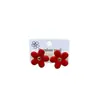 Pendientes de Botón de Flor Color Caramelo Estilo Coreano Acero Inoxidable Elegantes Versátiles Pendientes de Flor Pequeña para Mujer Dulces Accesorios para Pendientes