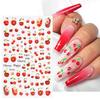 2022 Cross-border novos adesivos de nail art verão frutas flores coloridas série morango cereja tulipa apoiada adesivos adesivos