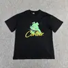 Venta a largo plazo de la serie Corteiz Devil Island, con un estampado de logo de letras en una camiseta de cuello redondo y manga corta, un estilo de algodón ajustado para ventas transfronterizas