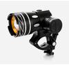 Luz de bicicleta para montar de noche faro T6 brillante luz fuerte de iluminación recargable por USB accesorios para bicicleta de montaña luz de conducción con zoom