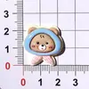 Llavero de Resina con Cabeza de Oso de Moda Accesorios Hechos a Mano DIY Colgantes para Bolsos Bolsa de Estudiante Adornos Colgantes Lindos
