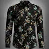 Amazon AliExpress Venta Caliente Transfronteriza Cardigan de Manga Larga con Solapas y Estampado Floral de Enredadera Impreso en 3D Camisa para Hombre