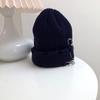 Chapéu Feminino Outono e Inverno Anel Pin Street Hip Hop Lã Chapéu Buraco Aro Melão Pele Chapéu Chapéu Masculino Maré Fria Chapéu