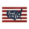 Individual JIT Transfronterizo Día de la Independencia Amazon Nuevo Individual de Lino Estampado Bandera de Estrella Individual Decorativo para Mesa de Comedor