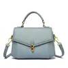 Nova bolsa de mão transfronteiriça com toque de luxo, bolsa transversal da moda com padrão lichia, color blocking, versátil, bolsa feminina de grande capacidade para comércio exterior