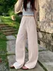 ¡No transparente, no encoge, forrado! Pantalones Rectos de Pierna Ancha, Delgados, con Caída, Largos hasta el Suelo, de Cintura Alta, Adelgazantes para Mujer, Verano 2026