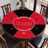 Tapete Especial Redondo para Mesa de Texas Hold'Em, Mantel para Mesa de Póker, Mantel Resistente a Manchas y de Fácil Cuidado, Tapete Antideslizante de Terciopelo de Cristal