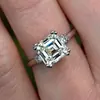 Anel Feminino Moda Ins Dedos Curtos e Grossos Personalidade Adequada Anel de Zircônia Simulação de Diamante Retrô F1392