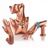Suporte de colar modelo retrato suporte de joias suporte de brincos mão orelha anel suporte de exibição de joias anel pulseira rack de armazenamento de acessórios