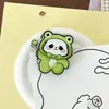 Clip de plástico PP de panda de dibujos animados, alto valor estético, papelería linda para estudiantes, clip para guardar exámenes, venta al por mayor