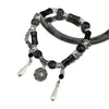 Pulsera trenzada de cuentas hecha a mano para mujer, Pulsera moderna para hombre, Diseño de nicho, Estilo de pareja, Joyería de mano de estilo chino nuevo