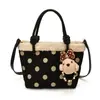Bolso tipo cubo casual estilo coreano, nuevo bolso de mano otoño e invierno 2026, bolso de hombro y cruzado de moda con lunares único