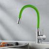 Grifo de cocina de acero inoxidable negro de comercio exterior, grifo universal giratorio para lavabo de verduras, grifo para agua caliente y fría.