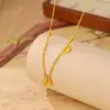 Collar de la Fortuna de Moneda de Cobre Spit Ice para Mujer, Nuevo Diseño de Cuentas de Transferencia Estilo Chino, Nicho de Lujo Ligero con Temperamento, Nueva Cadena para Clavícula 2025