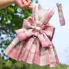Ropa tipo chaleco a cuadros JK para perro y gato mascota para Teddy y Bichón, Ropa para exteriores con arnés de pecho y correa