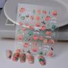 Pegatinas de uñas doradas con relieve de flor de peonía, pegatinas de uñas de flores calientes, venta al por mayor de fábrica, hojas de flores de esmalte de colores de estilo japonés