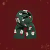 Bufanda de Punto con Árbol de Navidad Rojo, Estilo Coreano, Atmosférica, Cálida para Invierno, Versátil, Calentador de Cuello Regalo de Navidad para Pareja Estudiante