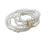 Collar de perlas de vidrio de tamaño largo, multicapa, apilable, cadena de clavícula larga, combinable con todo para primavera y otoño.