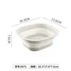 Cesta de Drenaje de Plástico Plegable para Uso Doméstico, Cubeta de Almacenamiento Doble Capa Engrosada de Gran Capacidad Montada en Pared para Lavar Frutas y Verduras