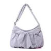 Bolso de Hombro de Moda, Simple y Versátil, Bolso de Nailon Plisado, Bolso Cruzado Ligero Casual para Mujer, Bolsa Tote de Gran Capacidad
