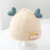 Touca de Bebê Touca de Bebê Fofa Super Fofa Malha Primavera e Outono Chapéu de Lã Infantil Estilo Coreano Meninos e Meninas Outono e Inverno Bebês