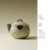 Bule de Porcelana Azul e Branca de Jingdezhen Pintado à Mão com Padrão de Nuvem Auspiciosa Bule Retrô com Alça Manual com Filtro para Preparo de Chá em Porção Única Garrafa Tesouro