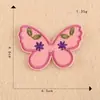 Pegatina de Tela Bordada por Computadora Etiqueta Bordada Arcoíris Cereza Mariposa Manzana Parche Accesorios para Ropa Infantil Accesorios