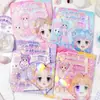 Jh61W Livro de Adesivos de Expressão para Meninas Vestirem 12 Adesivos de Fantasia Conjunto de Material para Festa à Fantasia Maquiagem