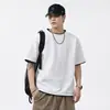 Tecnología de enfriamiento Algodón 2026 Verano Waffle Manga corta Camiseta para hombre Estilo japonés Falso dos piezas Media manga Versión coreana Casual
