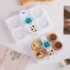 Caja de Empaque para Galletas Famosas en Internet para Seis Galletas, Caja para Pastel de Arroz Glutinoso para Hornear Seis Piezas, Caja para Pastel de Frijol Mungo y Tarta de Frutas