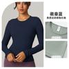 Europeu e Americano Transfronteiriço Amazon Especializa-se em Camisetas Esportivas Respiráveis de Manga Comprida Amigas da Pele, Aparência Slimming Roupas para Corrida Fitness Yoga