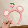 Linda Banda para el Cabello de Felpa con Lazo para Niñas, Pinza para el Cabello para Niños, Adorno para la Cabeza Antideslizante, Hebilla para el Cabello de Bebé, Diadema que Presiona el Cabello