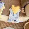 Roupas de outono e inverno para animais de estimação, roupas de gato de quatro patas com capuz de fleece confortáveis, pijamas quentes para cães pequenos