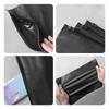 Bolsa de Plástico CPE Negra Rosa Escarchada con Cierre de Cremallera para Prenda Impermeable con Sombreado Bolsa de Embalaje de Plástico Autoadhesiva Bolsa Dividida