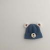 Sombrero de otoño e invierno para niños, gorro de lana cálido para bebé, lindo oso, para niños y niñas, gorro de punto, gorro de invierno, moda