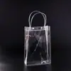 Bolsa de Tote de Plástico Transparente de PVC, Bolsa de Regalo Multifuncional Impermeable Engrosada Personalizada, Bolsa de Empaque con Logo Imprimible