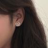 Aretes de nudo de amor de agua alcalina para mujer, aretes de lujo ligero vintage de diseño de nicho, pasador de plata de ley 925, aretes de temperamento
