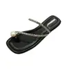 Sandalias de pedrería para mujer, calzado de verano para exteriores, nueva moda 2026, sin cordones, tacón de cristal, estilo de hada, sandalias de tacón alto de doble uso